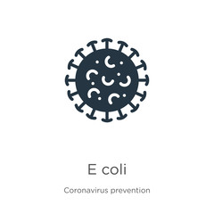 E coli icon vector. Trendy flat e coli icon from Coronavirus Prevention collection isolated on white background. Vector illustration can be used for web and mobile graphic design, logo, eps10