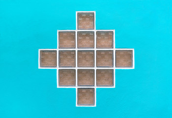 Glass block window.