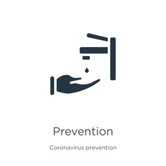 Prevention icon vector. Trendy flat prevention icon from Coronavirus Prevention collection isolated on white background. Vector illustration can be used for web and mobile graphic design, logo, eps10