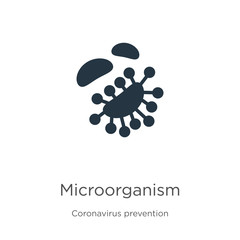 Microorganism icon vector. Trendy flat microorganism icon from Coronavirus Prevention collection isolated on white background. Vector illustration can be used for web and mobile graphic design, logo,