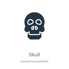 Skull icon vector. Trendy flat skull icon from Coronavirus Prevention collection isolated on white background. Vector illustration can be used for web and mobile graphic design, logo, eps10
