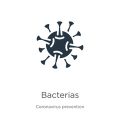 Bacterias icon vector. Trendy flat bacterias icon from Coronavirus Prevention collection isolated on white background. Vector illustration can be used for web and mobile graphic design, logo, eps10