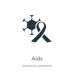 Aids icon vector. Trendy flat aids icon from Coronavirus Prevention collection isolated on white background. Vector illustration can be used for web and mobile graphic design, logo, eps10