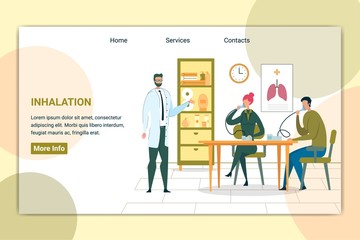 People, Medical Procedure with Inhaler Compressor.