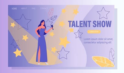 Talent Show for Vocal Singer Landing Page Design