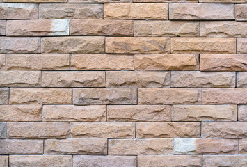 Red color brick wall for brickwork background design