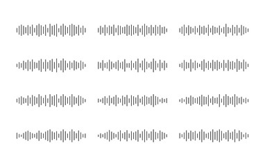 Set sound or audio wave icon. Sound wave for social media and music app. Vector graphic design