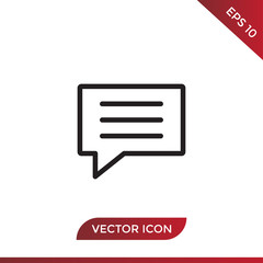 Text message vector icon in modern design style for web site and mobile app