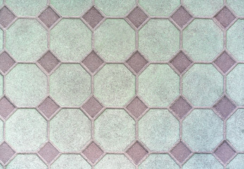 Footway street pavement background with colorful combined paving