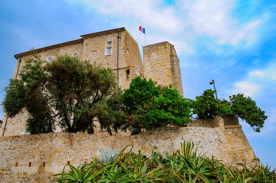 Grimaldi castle in Antibes, French Riviera, France
