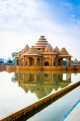 Naklejka premium Temple complex Bhagwan Valmiki Tirath Sthal or Bhagwan Valmiki Mandir near Amritsar, Punjab, India
