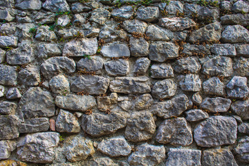 part of old stone wall