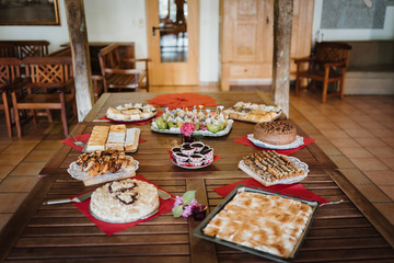photo of desert plates on a table