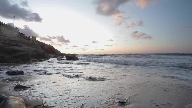Amazing sunset over the beach