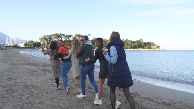 Friends having fun together outdoors