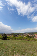 Fototapeta premium View of the village Cserepfalu in the Bukk mountains