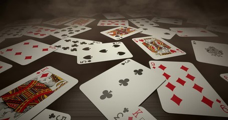 Playing cards on the table in cigarette smoke
 - Powered by Adobe