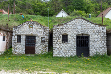 Wine cellars in Cserepfalu, Hungary