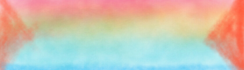 Fototapeta premium Watercolor paint like gradient background pastel ombre style. Iridescent template for brochure, banner, wallpaper, mobile screen. Neon hologram theme 