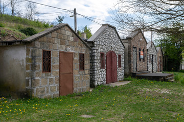 Obraz premium Wine cellars in Cserepfalu, Hungary