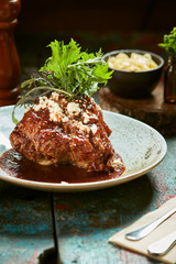 ham hock knuckle eisbein roasted called Codillo
