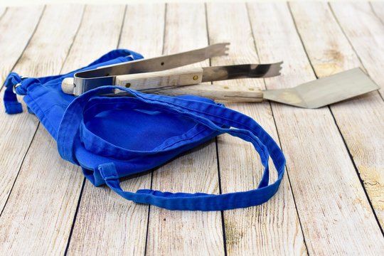 Barbecue Tools And Apron Ready For Summer Grilling Season Outdoor Cooking