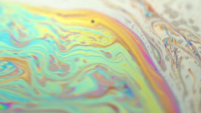  rainbow colors on a soap bubble