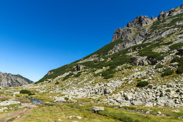 Landscape from hiking trail for Malyovitsa peak, Rila Mountain