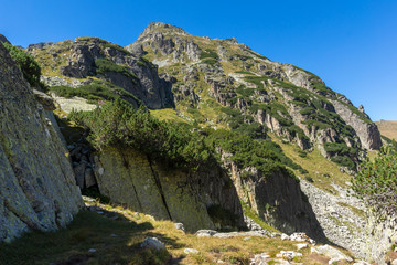 Landscape from hiking trail for Malyovitsa peak, Rila Mountain