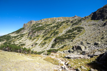 Landscape from hiking trail for Malyovitsa peak, Rila Mountain