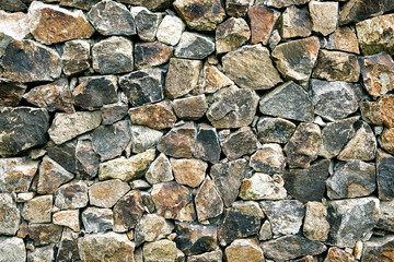 Texture of old stone wall. Aged granite masonry background