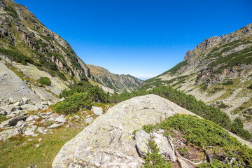 Landscape from hiking trail for Malyovitsa peak, Rila Mountain