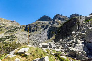 Landscape from hiking trail for Malyovitsa peak, Rila Mountain