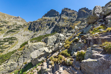 Landscape from hiking trail for Malyovitsa peak, Rila Mountain