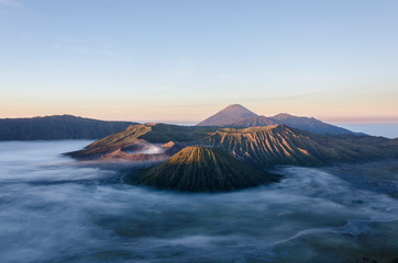 Sunrise, hiking to Mount Bromo, Java, Indonesia