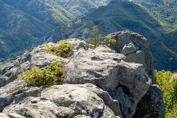 Human made cuts in the stone at Belintash - an ancient sacred place at the heart of the magical Rhodopes mountain.