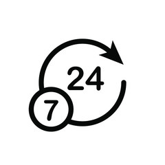 24/7 icon label tag template