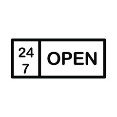 24/7 icon label tag template