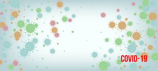 Covid-19 Quarantine nCoV Banner. Virus Protection Flat Corona Web 