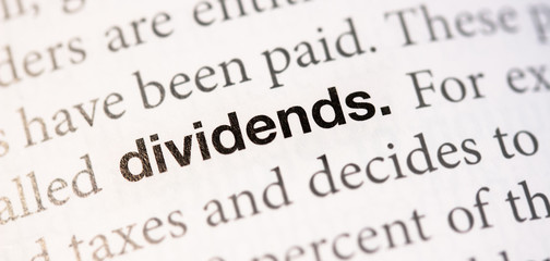 Dividends written in a book