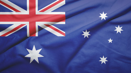 Australia  flag with fabric texture