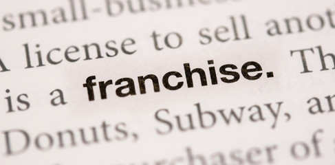 The word Franchise written in a book