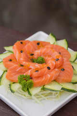 Salmon sashimi