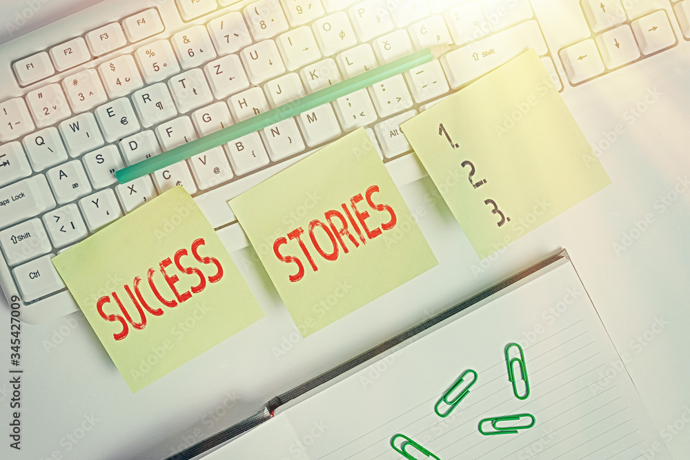Poster handwriting text writing success stories. conceptual photo life of rule models from how he started t