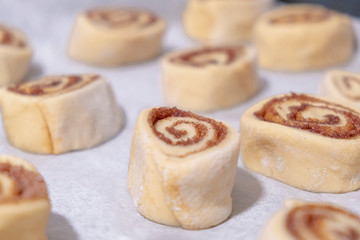 Repostería para hornear rollos de canela