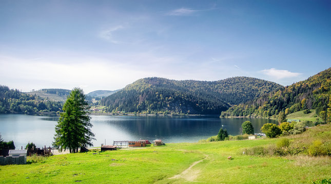 Palcmanska masa lake near the village of Dedinky, Slovakia