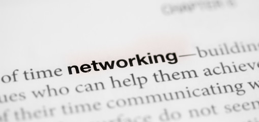 Fototapeta premium Networking written in a book