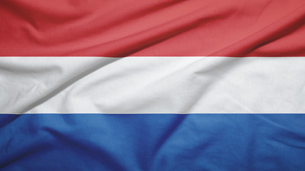 Netherlands flag with fabric texture