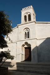 Fototapeta na wymiar Kathedrale auf der Burg in Naxos Stadt Griechenland