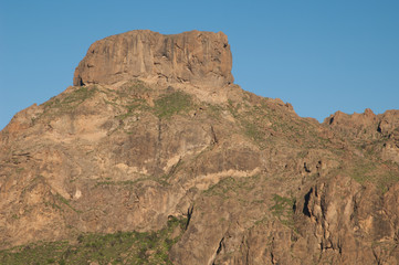 Fototapeta premium Cliff over the Soria dam. Gran Canaria. Canary Islands. Spain.